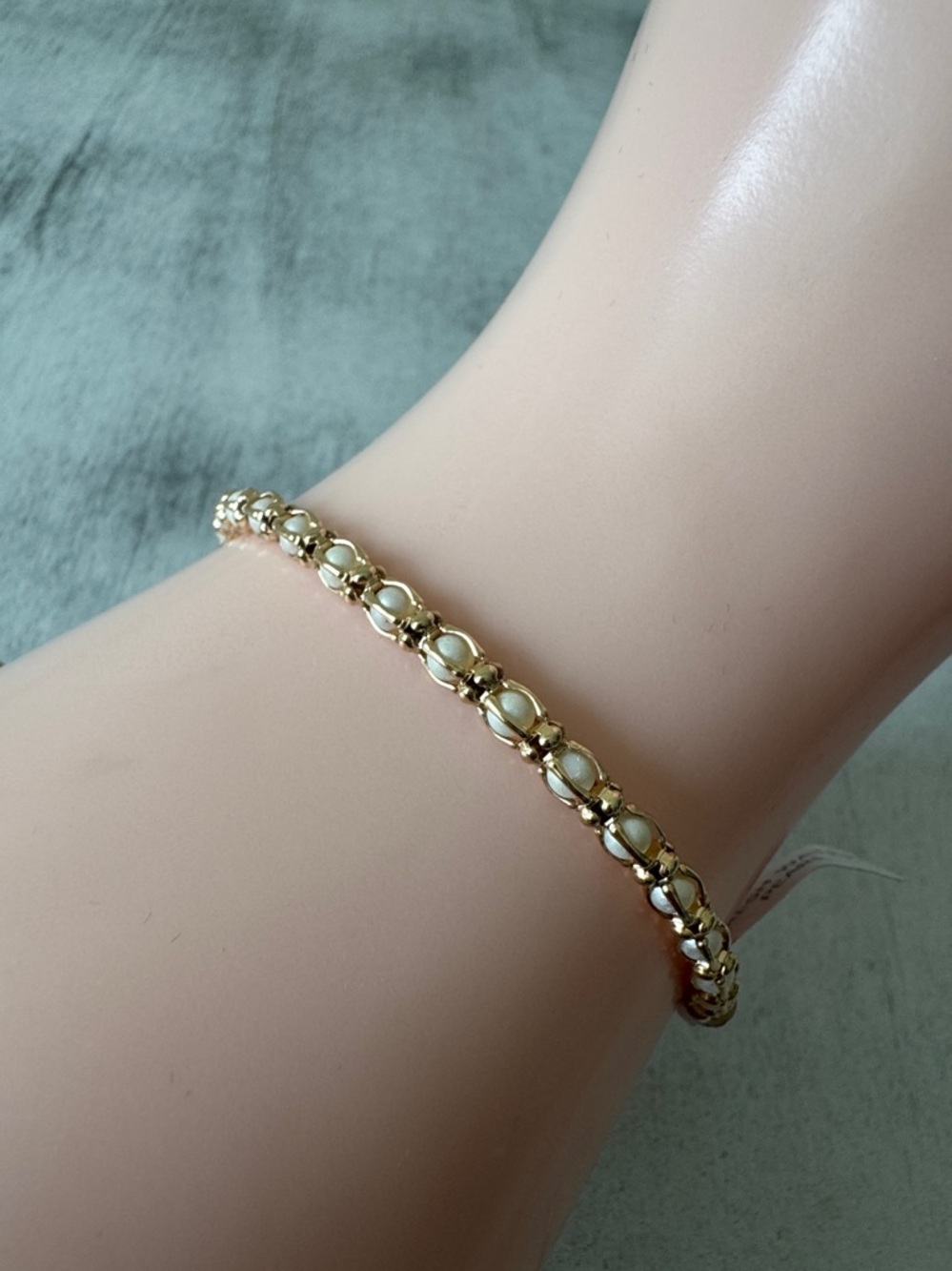 Mia Fiore 925 Sterling Silver Gold Plated Freshwater Pears Bracelet